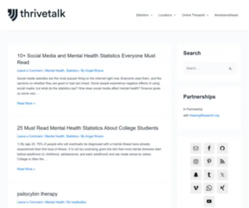 Depressionalliance.org(Thrive Talk) Screenshot