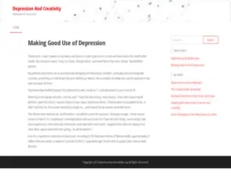 Depressionandcreativity.org(Medication For Depression) Screenshot