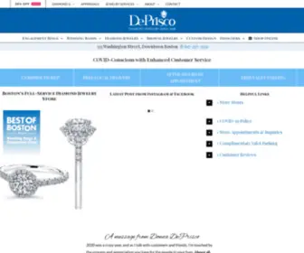 Deprisco.com(DePrisco Diamond Jewelers Best Boston Engagement Rings) Screenshot