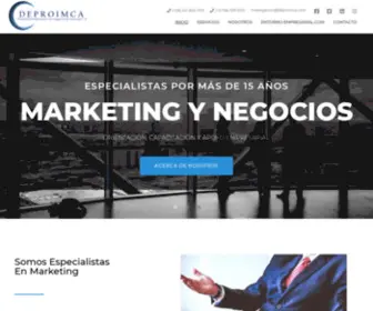 Deproimca.com(Especialistas en Marketing y Negocios) Screenshot