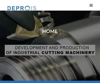 Deprois.com(Development and production of industrial cutting machinery) Screenshot