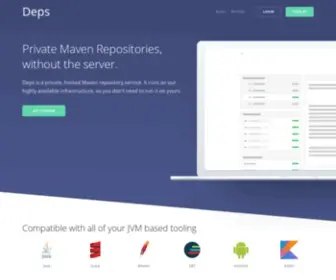 Deps.co(Private Maven Repository Hosting) Screenshot