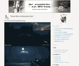 Der-Eisenhofer.de(Ein RPG Blog) Screenshot