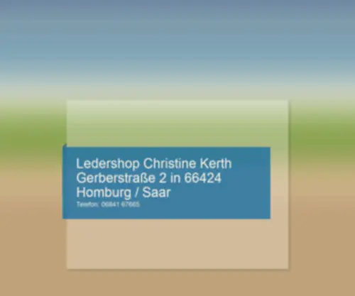 Der-Ledershop.com(Ledershop Christine Kerth) Screenshot