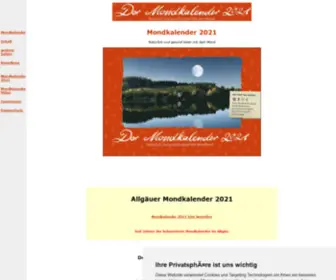 Der-Mondkalender.com(Der Allgäuer Mondkalender 2022) Screenshot