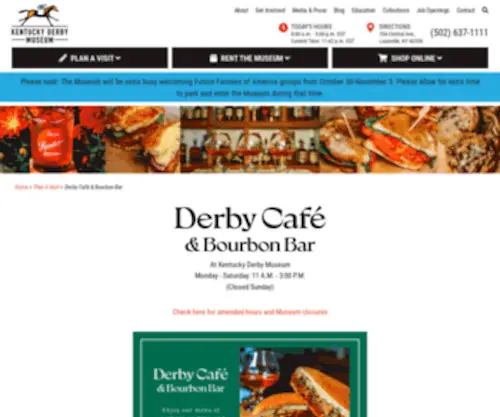 Derbycafe.com(Derby Café & Bourbon Bar) Screenshot