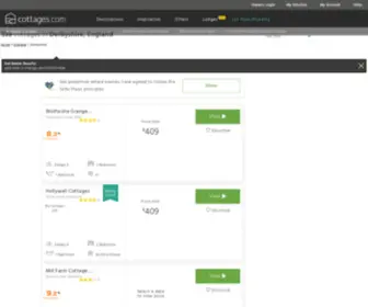 Derbyshire-Cottages.info(Holiday cottages to rent in Derbyshire) Screenshot