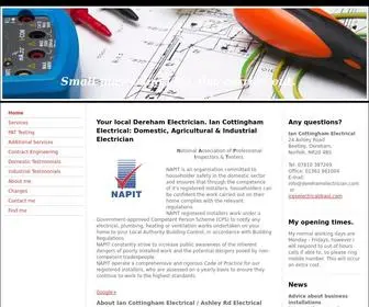 Derehamelectrician.com(Ian Cottingham Electrical) Screenshot