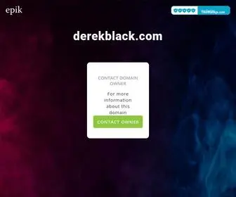 Derekblack.com(Contact with domain owner) Screenshot