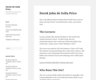 Derekdesollaprice.org(Derek John de Solla Price (Official Site)) Screenshot