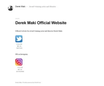 Derekmaki.com(Award winning actor and director) Screenshot