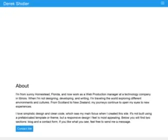 Derekshidler.com(Derek Shidler) Screenshot
