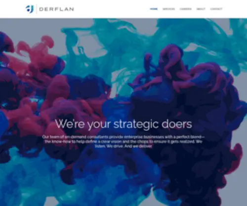 Derflan.com(On-demand consultants for enterprise businesses) Screenshot