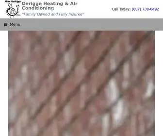 Deriggeheatingandac.com(DeRigge Heating & Air Conditioning) Screenshot