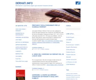 Derivati.info(Informazioni e osservatorio legale sugli strumenti finanziari derivati) Screenshot