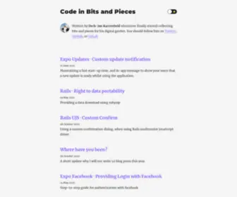 Derk-JAN.com(Code in Bits and Pieces) Screenshot