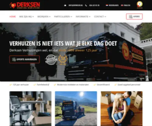 Derksen.nl(Dit is de homepage van Derksen Verhuisservice Arnhem) Screenshot