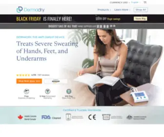 Dermadry.com(Treat your excessive sweating) Screenshot