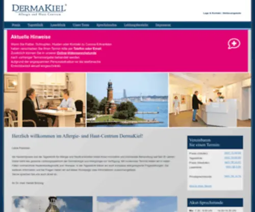Dermakiel.de(Hautarzt & Allergologie) Screenshot