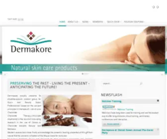 Dermakore.com(Natural Skin Care Products) Screenshot