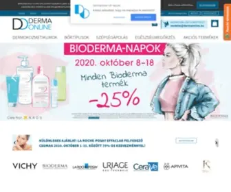Dermaonline.hu(Dermokozmetikai Webáruház) Screenshot