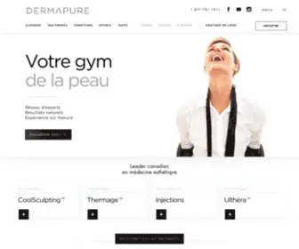 Dermapure.com(Dermapure est le Gym de la peau) Screenshot