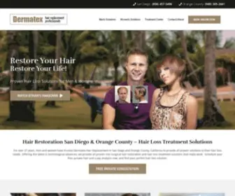 Dermatexhair.com(Hair Restoration San Diego & Orange County California) Screenshot
