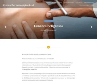 Dermatologialeal.com(Centro Dermatológico Leal) Screenshot