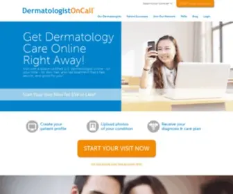 Dermatologistoncall.com(Home) Screenshot