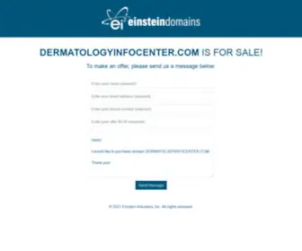 Dermatologyinfocenter.com(Cosmetic Medical & Dental Domain Names from Einstein Industries Inc) Screenshot