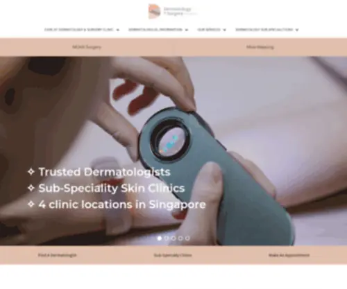 Dermclinic.com.sg(Dermatology and surgery clinic pte ltd) Screenshot