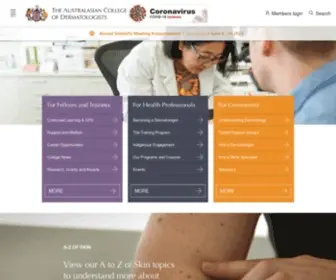 Dermcoll.edu.au(The Australasian College of Dermatologists (ACD)) Screenshot