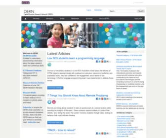 Dern.org.au(DERN is developed and managed by the Australian Council for Educational Research (ACER)) Screenshot