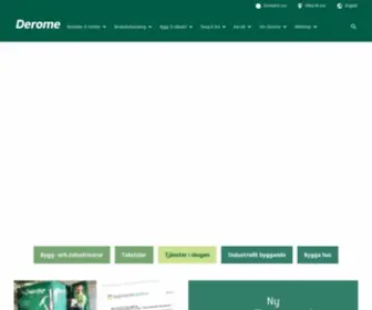 Derome.se(Derome erbjuder dig som yrkeskund allt från trä) Screenshot