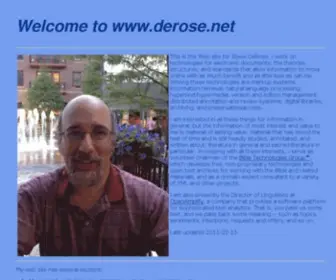Derose.net(Steve DeRose's Web Page) Screenshot