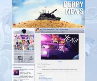 Derpyhooves.com(Hard-hitting TV animation news since 2010) Screenshot