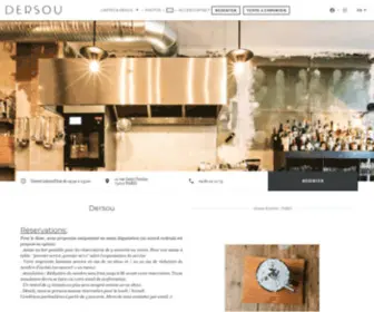 Dersouparis.com(Bienvenue sur le site du restaurant Dersou à PARIS) Screenshot