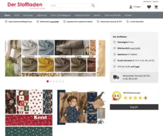 Derstoffladen.de(Der Stoffladen hat ein umfassendes Sortiment Stoffe online) Screenshot