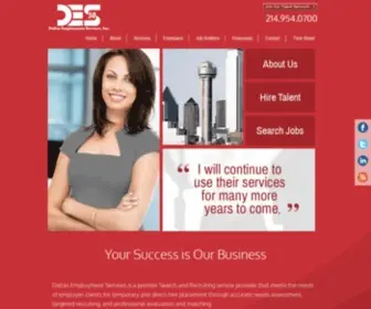 Des-INC.com(Dallas Employment Services) Screenshot