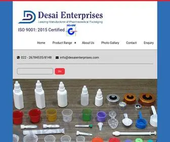 Desaienterprises.com(Leading Manufacturer of Pharmaceutical Packaging) Screenshot