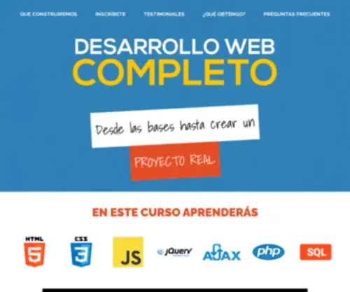 Desarrollowebcompleto.com(Desde las bases hasta crear un Proyecto Real) Screenshot