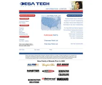 Desatech.com(Desa Parts and Desa Tech Support Manuals) Screenshot
