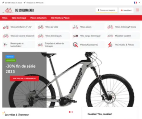 Descheemaeker.fr(Vélos et pièces détachées de haute qualité pour le détaillant) Screenshot