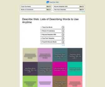 Describeweb.com(Describe Web) Screenshot