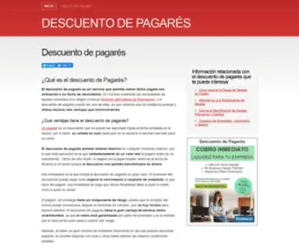 Descuentosdepagares.org(Descuento de pagarés) Screenshot