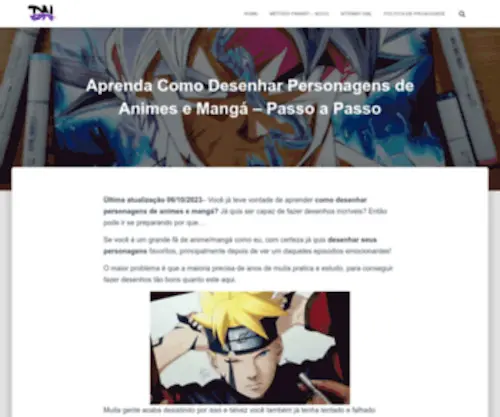 Desenhistaninja.com.br(Como Desenhar Personagens de Animes) Screenshot