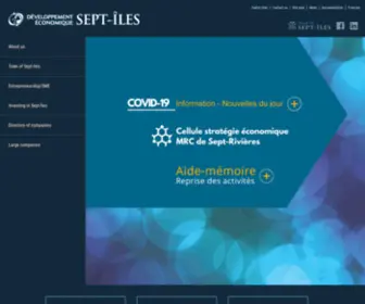 Deseptiles.com(Développement économique Sept) Screenshot