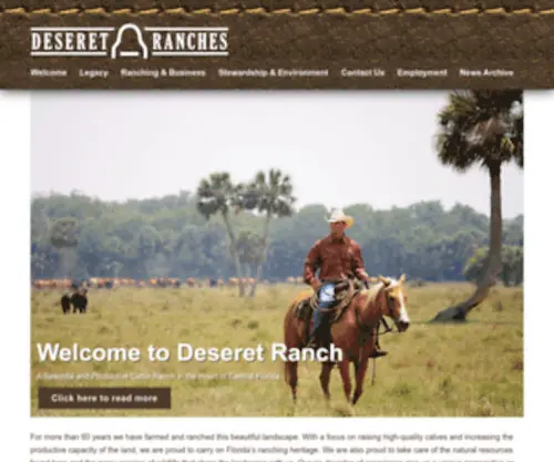 Deseretranchflorida.com(Deseret Ranches Of Florida) Screenshot