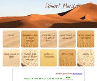 Desert-Marocain.com(Voyages dans le desert marocain) Screenshot