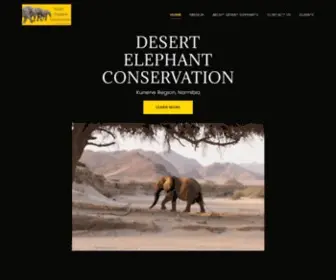 Desertelephantconservation.org(Desert Elephant Conservation) Screenshot